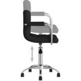  Okretna blagovaonska stolica od tkanine crna | shoptok.hr
