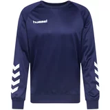 Hummel Sportska sweater majica tamno plava / bijela