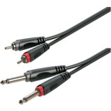 Soundsation JJRR-15BK 2x6.3mm jack - 2xRCA 1.5mt u