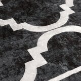  Perivi tepih crno-bijeli 80x300 cm | shoptok.hr