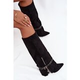 Boto Women's Heeled Boots with Decorative Strap Black Jolivine | Shoptok.si