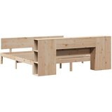 vidaXL Krevet s regalom za knjige bez madraca 180x200 cm od borovine | shoptok.hr