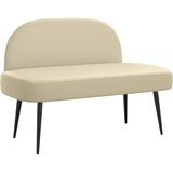  Oblikovana klupa s naslonjačem Krem 110 x 60 x 76 cm | Eponuda.com