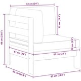  Kutna sofa s tamnosivim jastucima masivno bagremovo drvo | shoptok.hr