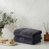  Check - Black Black Bath Towel Set (2 Pieces) Cene