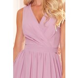 Numoco Long dress with neckline and tie | Shoptok.si