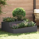  Vrtna saksija Crna 100 x 100 x 50 cm Čelična vrata | shoptok.hr
