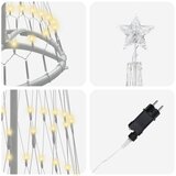  LED božićno drvce Topla bijela 51 x 51 x 190 cm Metal | shoptok.hr