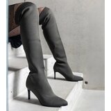 Gemre Green slip-on stiletto boots with elastic upper Atari | Shoptok.si