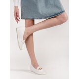 GOODIN White wedge loafers with gold decoration | shoptok.hr