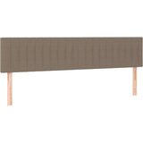  Box spring s madracem LED smeđesivi 160x200 cm tkanina | shoptok.hr
