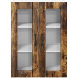 Zidni stakleni ormarić Lucca Dimljeni hrast 60 x 31 x 80 cm | shoptok.hr