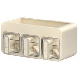 INF Stenska polica za začimbe s 3 predali, tesnilom in žličkami Beige, (5000256817) | Shoptok.si
