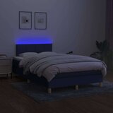  Box spring postelja z vzmetnico LED modra 120x200 cm blago, (20725983) | Shoptok.si
