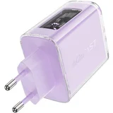 A45 omrežni polnilec, 2x USB-C, 1xUSB-A, 65W PD (vijolične barve)