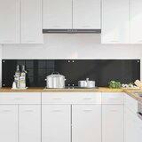 vidaXL Zaščita za kuhinjo Črna 100 x 40 x 0.8 cm kaljeno steklo | Shoptok.si