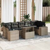  8-dijelni set vrtnih sofa od poliratana s jastucima sivi | shoptok.hr