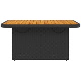  Vrtni stol crni 90 x 55 x 71 cm od poliratana i bagremovog drva | Eponuda.ba