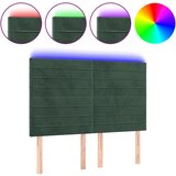 Maison Chic led posteljno vzglavje - vzglavna omarica - nočna omarica temno zeleno 144x5x118/128 cm žamet, (21711663) Cene