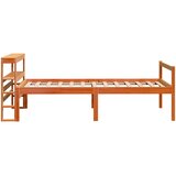 Okvir kreveta s uzglavljem voštano smeđi 75x190 cm od borovine | shoptok.hr