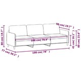  Trosjed od tkanine Crna 180 cm | shoptok.hr