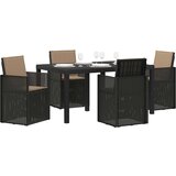  Vrtni set za objed s jastukom 5 pcs Antracit i sivosmeđa PP | shoptok.hr