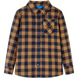 Dječja karirana košulja boja konjaka i plava 92 | shoptok.hr