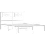 Metalni okvir za krevet s uzglavljem bijeli 140 x 190 cm | shoptok.hr