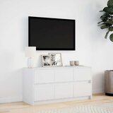 vidaXL TV omarica z LED bela 100x34x50 cm inženirski les | Shoptok.si
