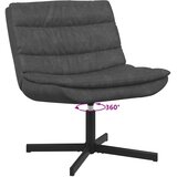  Stolica na kotačiće Crna 63 x 75 x 76 cm Antikni PU | shoptok.hr