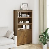  Visoka komoda boja meda 80 x 35 x 154 cm od masivne borovine | shoptok.hr