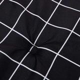 vidaXL Jastuci za stolicu visoki naslon 4 kom crni karirani od tkanine | shoptok.hr