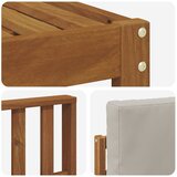  Set vanjskih sofa s jastukom 4 pcs Prirodna i svijetlo siva | Eponuda.ba