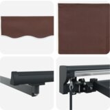  Skrovita tenda Smeđa 300x250 cm Poliester | shoptok.hr