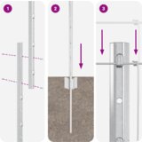 vidaXL Stupovi ograde 22 kom U-kanal 100 cm Galvanizirani čelik | shoptok.hr
