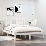  Okvir za krevet od masivne borovine bijeli 140 x 190 cm | shoptok.hr