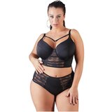Cottelli Plus Size - čipkasti modrček s trakovi (črna) - 90E | Shoptok.si