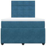 vidaXL Krevet s oprugama i madracem plavi 120 x 190 cm baršun | shoptok.hr