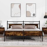  Metalni okvir kreveta bez madraca boja hrasta 193x201 cm | shoptok.hr
