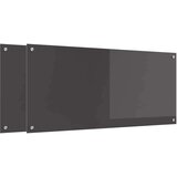 vidaXL Zaščita za kuhinjo 2 pcs Temno siva 110 x 50 cm kaljeno steklo | Shoptok.si