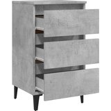  Noćni ormarić s metalnim nogama 2 kom boja betona 40x35x69 cm | shoptok.hr