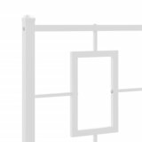  Metalni okvir kreveta uzglavlje i podnožje bijeli 107x203 cm | shoptok.hr