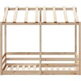 vidaXL Otroška postelja s streho 80x160 cm trdna borovina | Shoptok.si