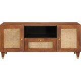 vidaXL Omare in policami za shranjevanje medijev s predalom s shranjevanjem z vrati Rjava | Shoptok.si