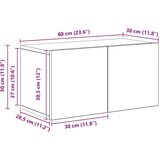 vidaXL Set TV omar 2 pcs artisan hrast 80 x 30 x 30 cm Konstruiran les | Shoptok.si