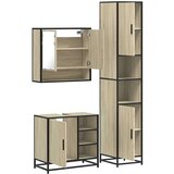 vidaXL 3-dijelni set kupaonskog namještaja boja hrasta sonome drveni | shoptok.hr
