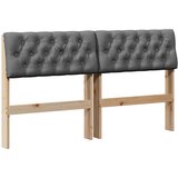  Tapecirani uzglavlje Tamno siva 150 cm Čvrsto borovo drvo | shoptok.hr