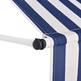  Ročno zložljiva tenda 250 cm modre in bele črte, (20609889) | Shoptok.si