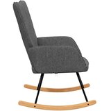  Stolica za ljuljanje od tkanine tamnosiva | shoptok.hr