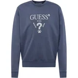 Guess Sweater majica morsko plava / bijela
